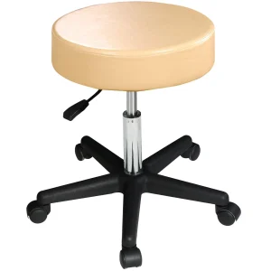 Master Massage Beauty Rolling Swivel Hydraulic Massage Stool, Cream Luster Colour