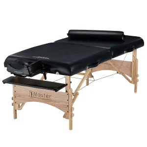 Master Massage 81cm HUSKY GIBRALTAR™ XXL Portable Massage Table Package - Built for LARGER Clients! Supports an Enormous 1450kg! (Black Color)